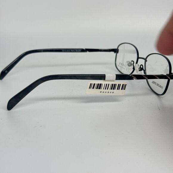 Genevieve Paris Design Eyeglass Frames Matte Black/Silver 51/18/135 17036 - Picture 4 of 7